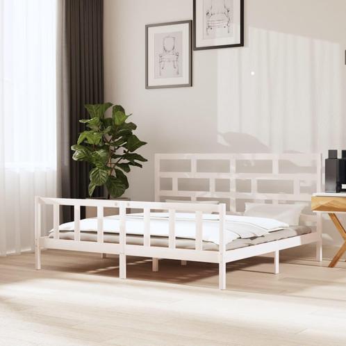 vidaXL Bedframe massief grenenhout wit 180x200 cm, Huis en Inrichting, Slaapkamer | Bedden, Nieuw, Verzenden