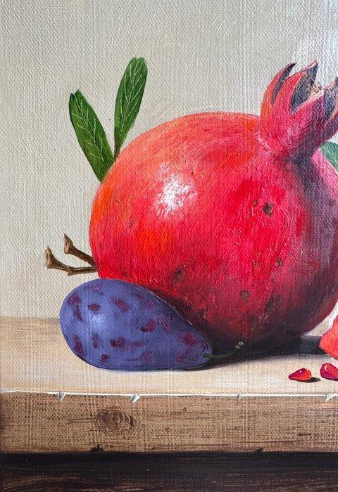 Konstantin Javakhyan - Still life white Pomogranate, Antiek en Kunst, Kunst | Schilderijen | Modern