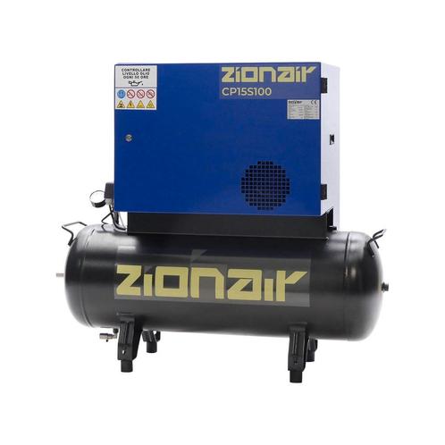 Compressor gedempt 1,5kW 230V   10 bar 100L tank, Doe-het-zelf en Bouw, Gereedschap | Lasapparaten, Ophalen of Verzenden