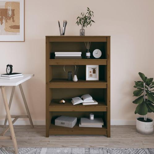 vidaXL Boekenkast 80x35x126 cm massief grenenhout, Huis en Inrichting, Kasten | Boekenkasten, Nieuw, Verzenden