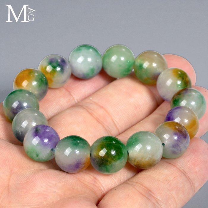 Bracciale Chakras 15 kralen 13 mm Gruppo serpentino armband, Verzamelen, Mineralen en Fossielen