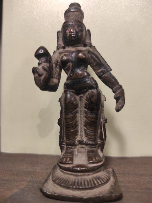 Zuid-Indiase bronzen beeld van Bhu Devi - 9 cm - Brons -, Antiek en Kunst, Kunst | Niet-Westerse kunst