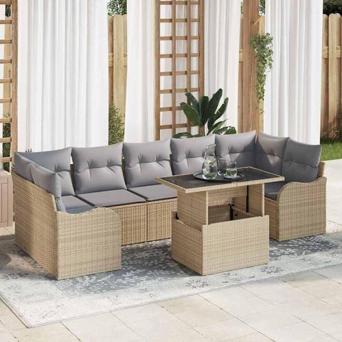 vidaXL Tuinbank Set Handmatig 8 pcs Beige 100 x 55 x 73 cm, Tuin en Terras, Tuinsets en Loungesets, Nieuw, Verzenden