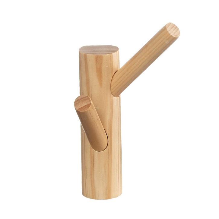 Kapstok Damon 2 haken | Furniteam, Huis en Inrichting, Woonaccessoires | Kapstokken, Nieuw, Hout, Verzenden