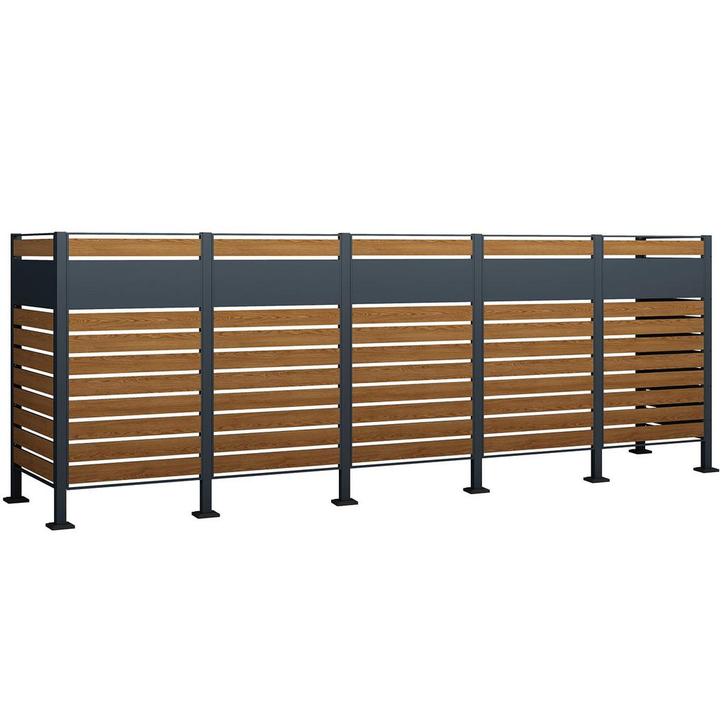 Kliko ombouw - 5 containers - 417x89x150cm - antraciet ho..., Tuin en Terras, Bergingen en Tuinkasten, Nieuw, Ophalen of Verzenden