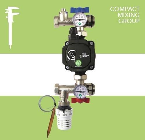 Compacte pomp-pakket t.b.v. vloerverwarmingsverdelers RVS of, Doe-het-zelf en Bouw, IJzerwaren en Bevestigingsmiddelen, Ophalen of Verzenden