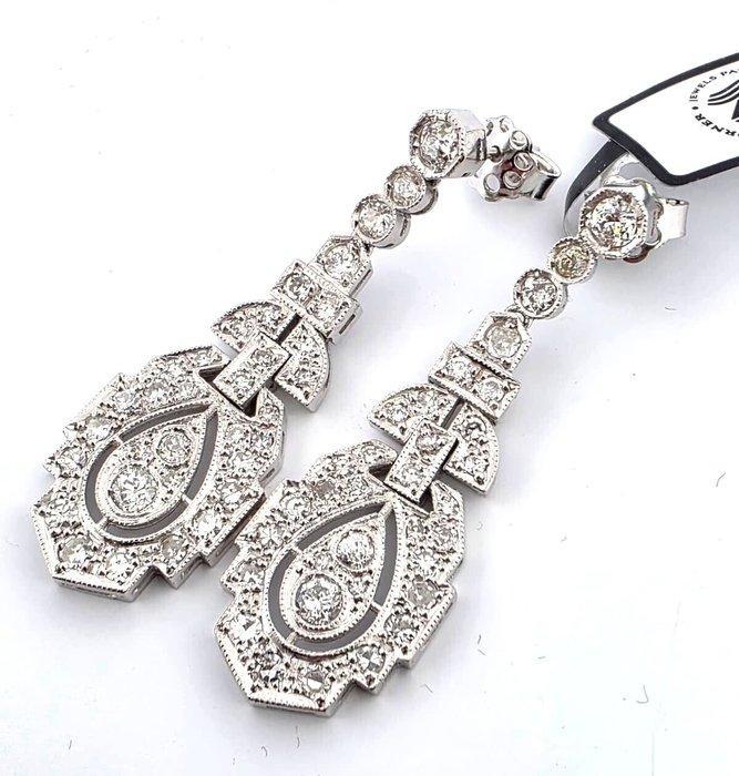 Oorbellen Platina - 3.00ct. tw. Diamant (Natuurlijk), Handtassen en Accessoires, Oorbellen