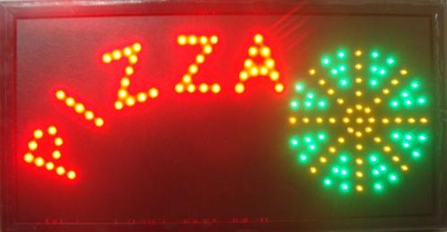PIZZA LED bord lamp verlichting lichtbak reclamebord #B2, Huis en Inrichting, Lampen | Overige, Nieuw, Verzenden