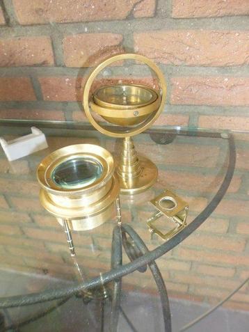 plantin - Olielamp (3) - kaart loup - Messing - Kaart loup ,