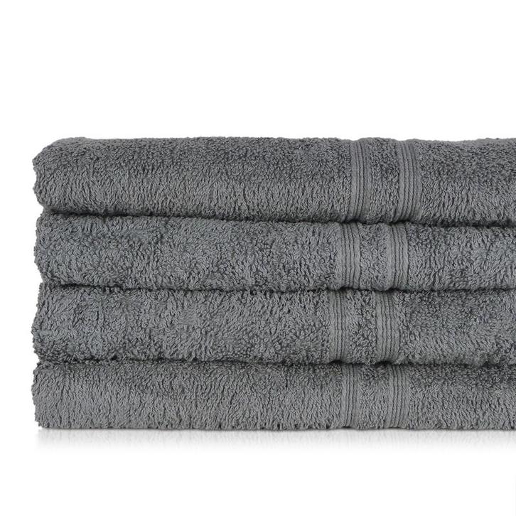 Handdoek Antraciet 50x100cm 100% Katoen - Treb ADH, Huis en Inrichting, Keuken | Textiel, Theedoek of Handdoek, Overige kleuren
