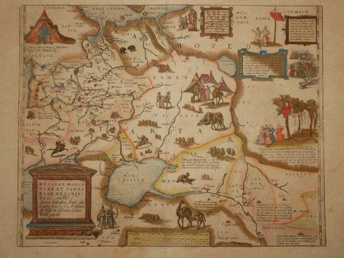 Rusland - Rusland; Abraham Ortelius - Russiae, Moscoviae et, Boeken, Atlassen en Landkaarten