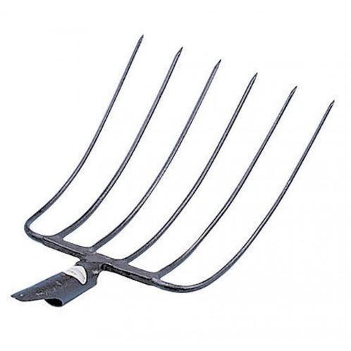 Silo- en loofvork m. verende steelklem 6t.,37x32cm z. steel, Tuin en Terras, Hand-tuingereedschap, Nieuw