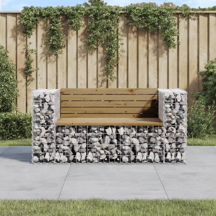 vidaXL Tuinbank schanskorfontwerp 143x71x65,5 cm, Tuin en Terras, Tuinsets en Loungesets, Nieuw, Verzenden