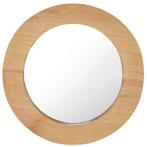 vidaXL Wandspiegel rond 40 cm teakhout, Huis en Inrichting, Woonaccessoires | Spiegels, Verzenden, Nieuw