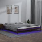 vidaXL Bedframe LED hout honingbruin 120x190 cm, Huis en Inrichting, Slaapkamer | Bedden, Verzenden, Nieuw