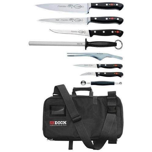 Messenset | RVS | Zwart | 8 Stuks | Incl. Foudraal |, Zakelijke goederen, Horeca | Keukenapparatuur, Nieuw in verpakking, Verzenden