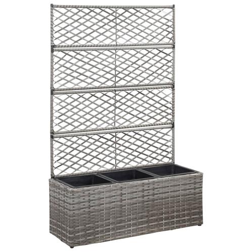vidaXL Latwerkplantenbak verhoogd met potten 83x30x130 cm, Tuin en Terras, Bloempotten, Nieuw, Verzenden