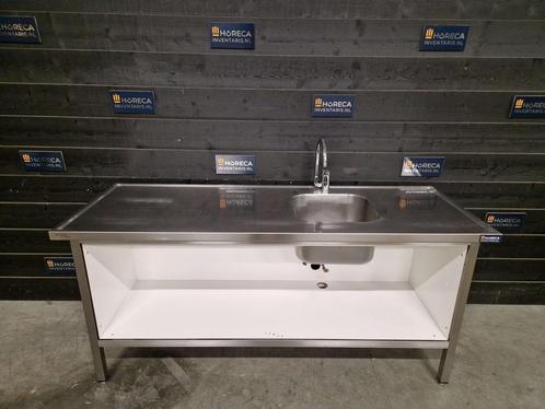 Wastafel | trespa | RVS | wasbak | 190cm, Zakelijke goederen, Horeca | Meubilair en Inrichting, Gebruikt