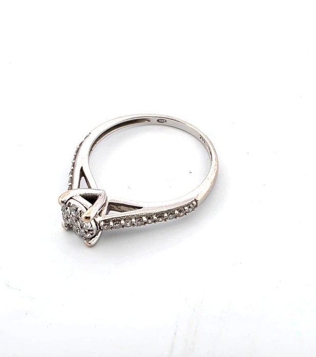 Zonder Minimumprijs - Ring - 18 karaat Witgoud - 0.32ct. tw., Handtassen en Accessoires, Ringen