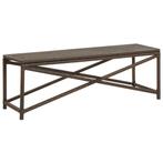 vidaXL Tuinbank 120 cm poly rattan bruin, Verzenden, Nieuw