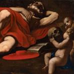 Caravaggio-esque school (XVII) - Saint Jerome, Antiek en Kunst