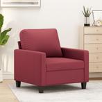 vidaXL Fauteuil Rouge bordeaux 60 cm Similicuir, Huis en Inrichting, Zetels | Zetels, Verzenden