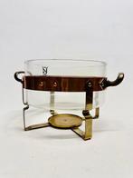 Nilshjohan - Bol - Mid-Century Glass and Brass Serving Dish