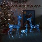 vidaXL Kerstversiering rendierfamilie 300 LEDs blauw acryl, Verzenden, Nieuw