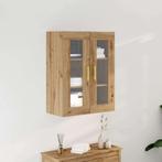 vidaXL Wandkast met glazen deuren Artisan Eiken 69,5x34x90, Huis en Inrichting, Kasten | Dressoirs, Verzenden, Nieuw