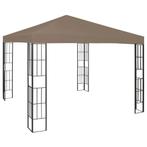 vidaXL Prieel 3x3 m taupe, Tuin en Terras, Verzenden, Nieuw