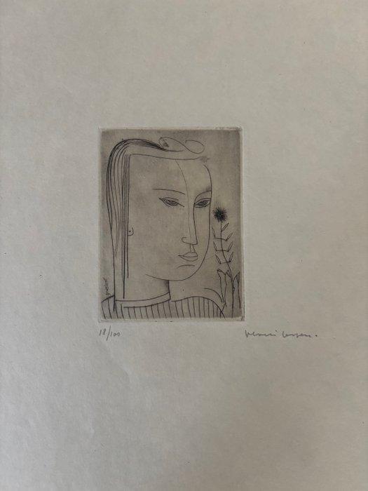 Floris Jespers (1889–1965) - Vrouwenportret met bloem, Antiek en Kunst, Antiek | Overige Antiek