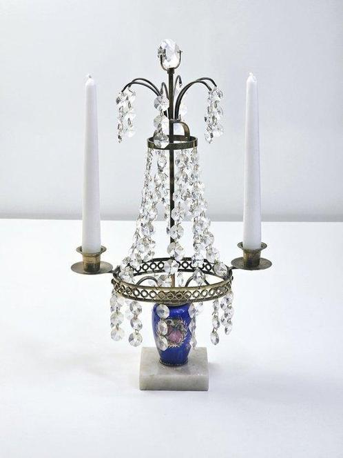 Candélabre - Laiton, Verre, Antiek en Kunst, Antiek | Overige Antiek