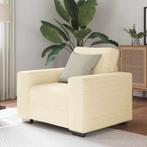 vidaXL Sofastoel Crème 60 cm Corduroy Stof, Verzenden, Nieuw