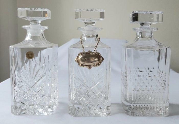 Capri Cristallo - Karaf - Kristal Glas - 3 Whiskey Karaffen, Antiek en Kunst, Curiosa en Brocante