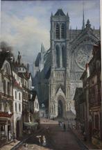 Adrien Dauzats (1804 - 1868) - Street scene in the front of