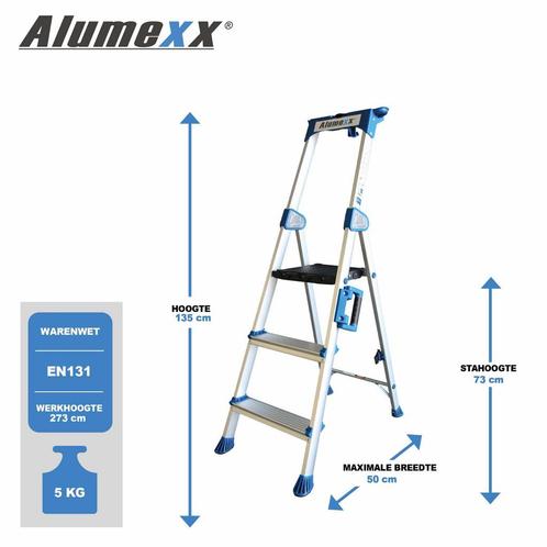 Alumexx UP huishoudtrap, Doe-het-zelf en Bouw, Ladders en Trappen, Verzenden