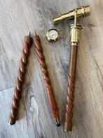 Wandelstok - Brievenbus met massief messing handvat, bel en