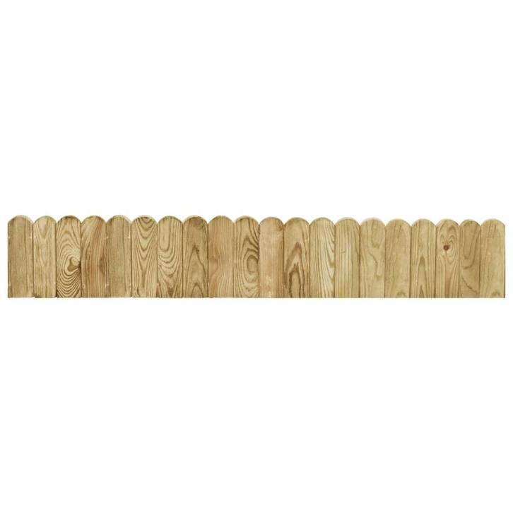vidaXL Gazonrand 120 cm geïmpregneerd grenenhout groen, Tuin en Terras, Bielzen en Borduren, Nieuw, Verzenden