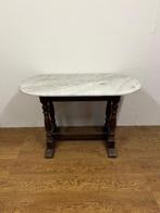 Vintage Marmeren Tafel (120x60cm) - T1546- Vintage/Café, Huis en Inrichting, Ophalen, Nieuw