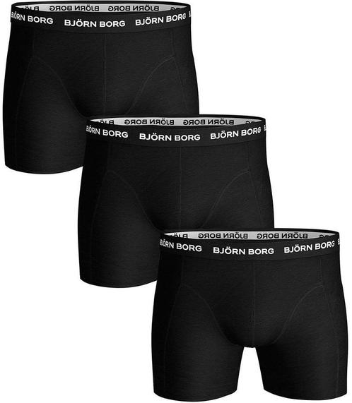 Bjorn Borg Boxers Solid Stretch 3 Pack Black maat M Heren, Kleding | Heren, Ondergoed, Zwart, Boxer, Verzenden