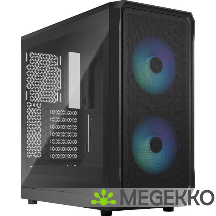 Fractal Design Focus 2 RGB Black TG Clear Tint, Computers en Software, Computerbehuizingen, Nieuw, Verzenden