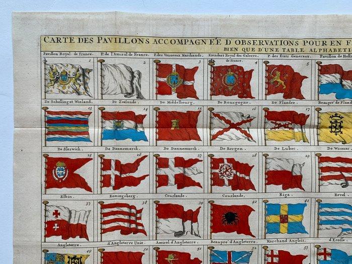 World - Vlaggen en vaandels; Henri Chatelain - Carte des, Boeken, Atlassen en Landkaarten