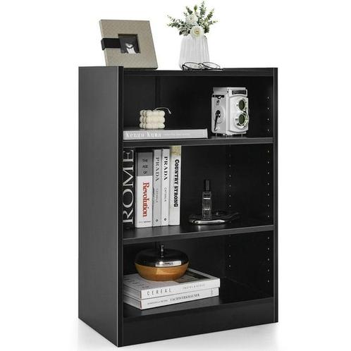 Tweedekans | Coast Open Boekenkast Zwart met schuifbare, Huis en Inrichting, Kasten | Boekenkasten, Ophalen of Verzenden