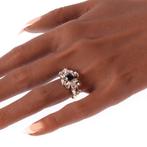 Ring - 18 karaat Roségoud, Witgoud - 1.10ct. tw. Saffier -, Handtassen en Accessoires, Ringen, Nieuw