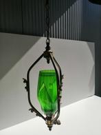 Plafondlamp - Brons, Glas, Messing, Antiek en Kunst, Curiosa en Brocante