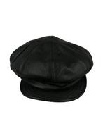 Vintage ESCO Leather Cap Black maat M, Nieuw, Ophalen of Verzenden