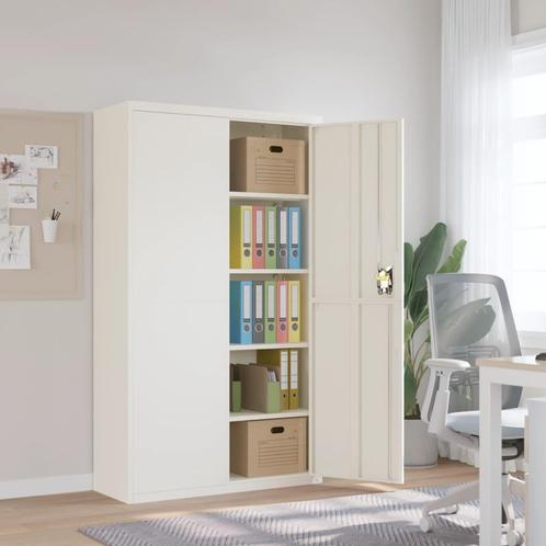 vidaXL Archiefkast 105x40x180 cm staal wit, Huis en Inrichting, Kasten | Overige, Nieuw, Verzenden