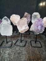 Schitterende set van Bergkristal, amethist en Bergkristal op, Verzamelen, Mineralen en Fossielen