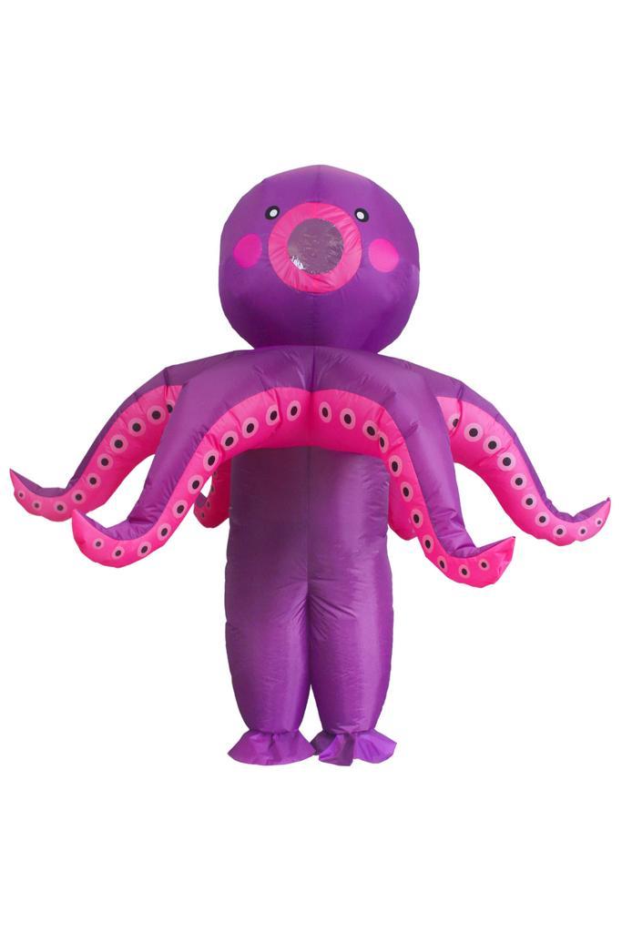 KIMU® Opblaas Kostuum Octopus Paars Opblaasbaar Pak Octopusp, Kleding | Dames, Carnavalskleding en Feestkleding, Nieuw, Ophalen of Verzenden