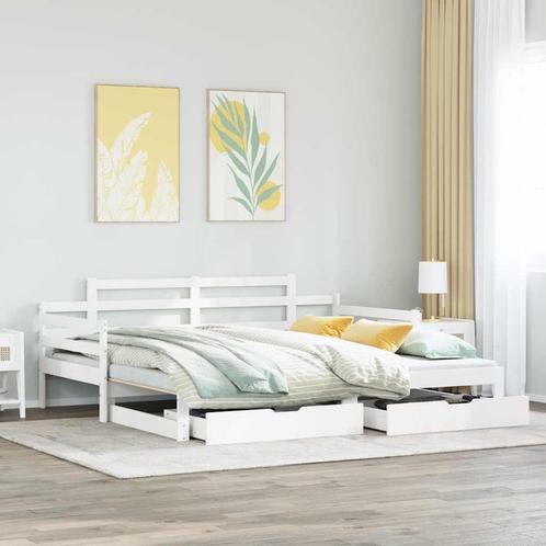 vidaXL Slaapbank met onderschuifbed/lades zonder matras, Huis en Inrichting, Slaapkamer | Bedden, Nieuw, Verzenden